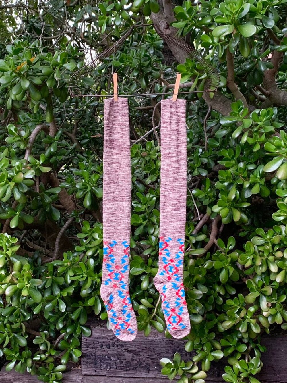 Southwestern long knee-high socks